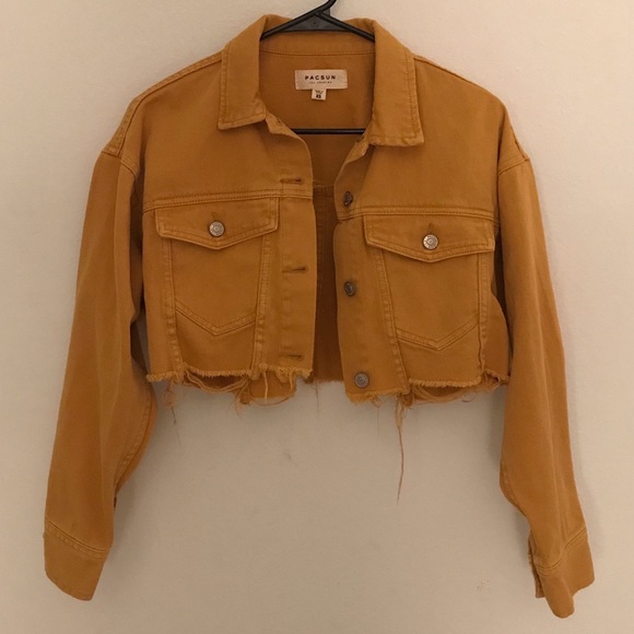PacSun Jackets & Blazers - Cropped Mustard Jacket